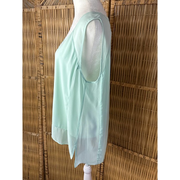 1. State Top Womens‎ Large Sleeveless Sheer Blouse - Picture 2 of 10